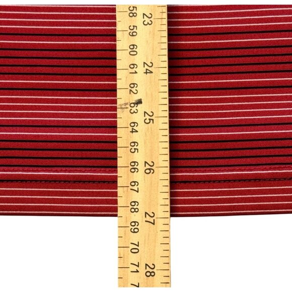 PGA Tour Mens SIze M Striped Red Polo Shirt Short Sleeve Golf Apparel - Picture 7 of 8